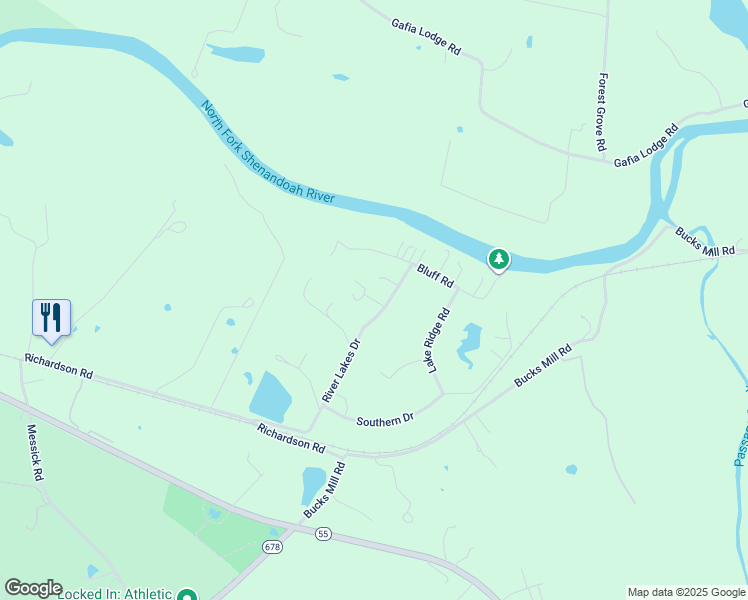 map of restaurants, bars, coffee shops, grocery stores, and more near 0 Mason Dixon Road in Strasburg