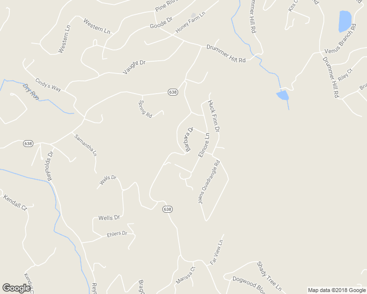 map of restaurants, bars, coffee shops, grocery stores, and more near 65 Barbara Drive in Front Royal