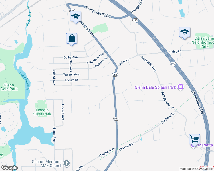 map of restaurants, bars, coffee shops, grocery stores, and more near 10108 Marguerita Avenue in Glenn Dale