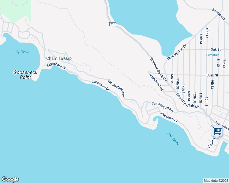 map of restaurants, bars, coffee shops, grocery stores, and more near 12630 Lakeshore Drive in Clearlake