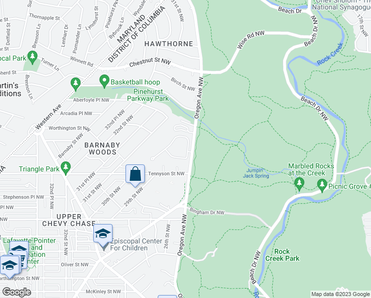 map of restaurants, bars, coffee shops, grocery stores, and more near 2773 Unicorn Lane Northwest in Washington