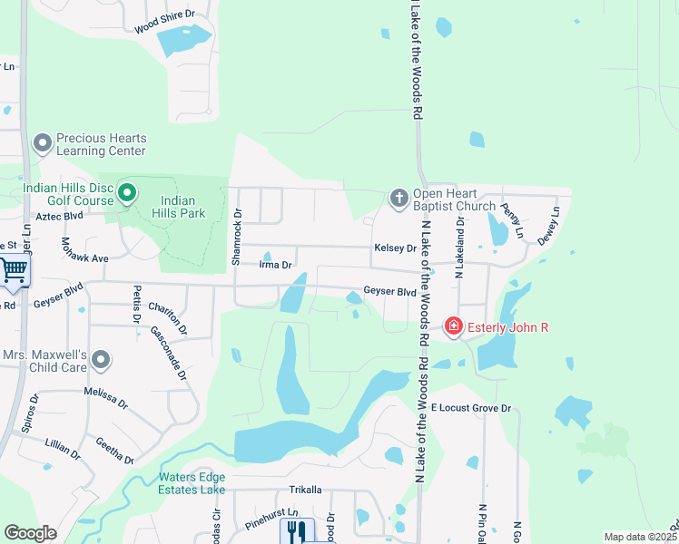 map of restaurants, bars, coffee shops, grocery stores, and more near 5704 Redwing Drive in Columbia