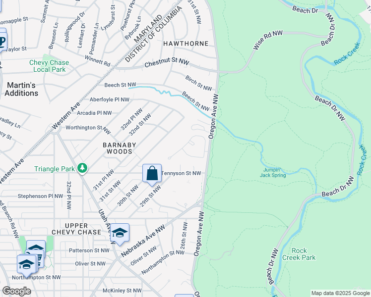 map of restaurants, bars, coffee shops, grocery stores, and more near 2725 Unicorn Lane Northwest in Washington