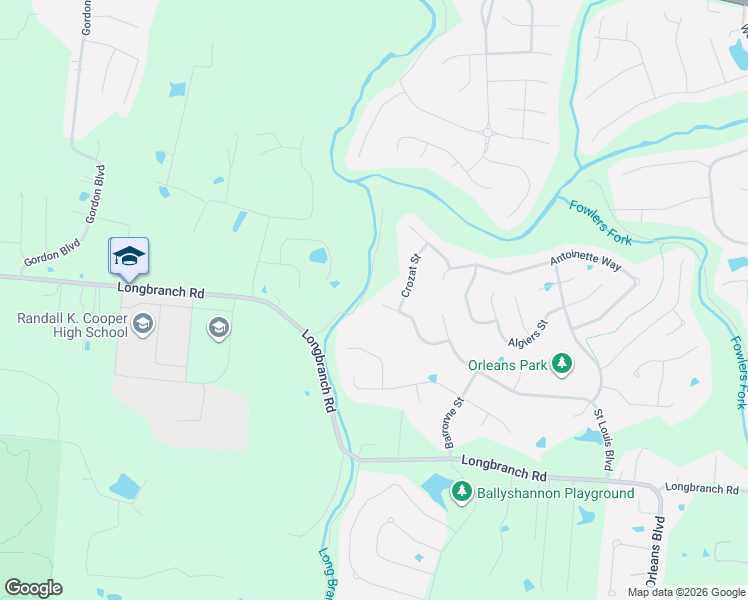 map of restaurants, bars, coffee shops, grocery stores, and more near 9407 Dauphine Drive in Union