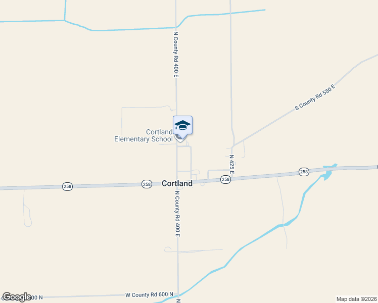 map of restaurants, bars, coffee shops, grocery stores, and more near 6625 North County Road 400 East in Seymour