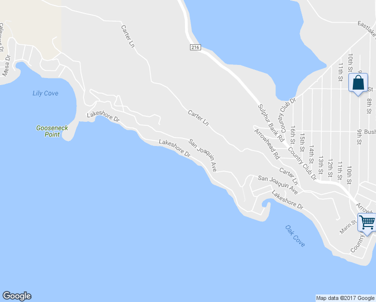 map of restaurants, bars, coffee shops, grocery stores, and more near 12605 Lakeshore Drive in Clearlake