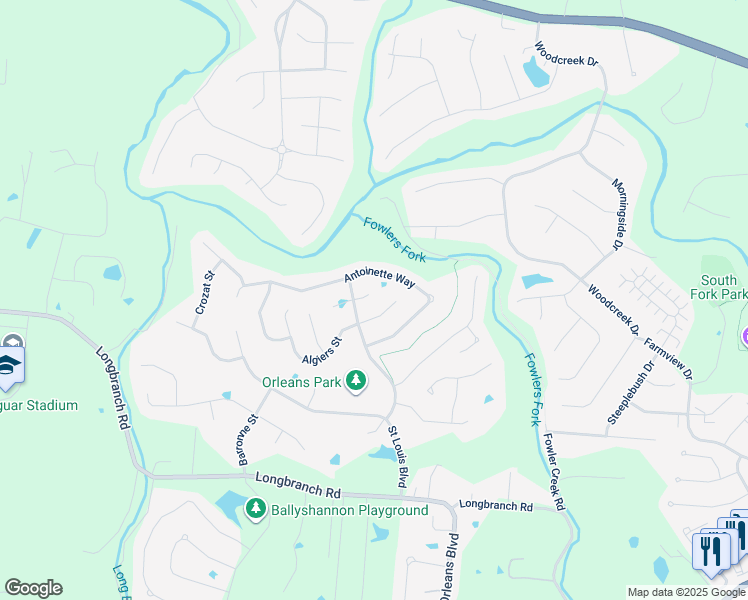 map of restaurants, bars, coffee shops, grocery stores, and more near 2006 Lafitte Court in Union