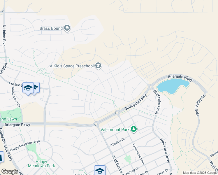 map of restaurants, bars, coffee shops, grocery stores, and more near 10285 Ravenclaw Drive in Colorado Springs