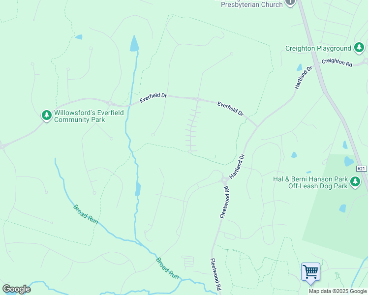 map of restaurants, bars, coffee shops, grocery stores, and more near 23143 Expedition Drive in Ashburn