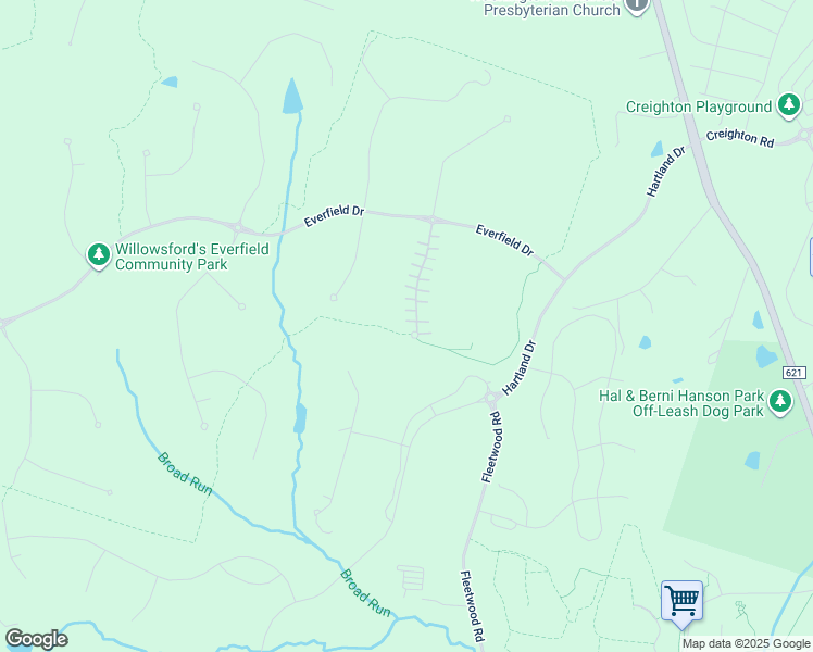 map of restaurants, bars, coffee shops, grocery stores, and more near 23143 Expedition Drive in Ashburn