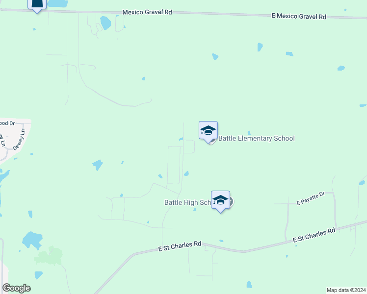 map of restaurants, bars, coffee shops, grocery stores, and more near 7441 East Saint Charles Road in Columbia