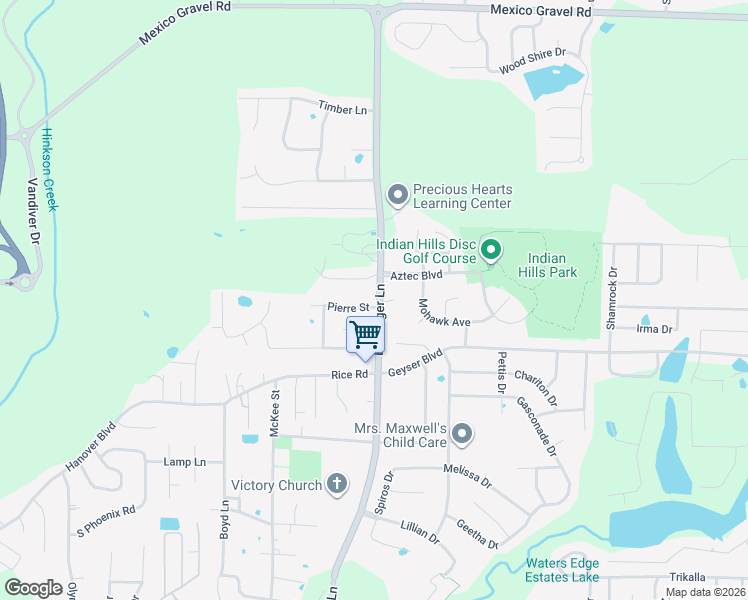 map of restaurants, bars, coffee shops, grocery stores, and more near 4715 Pierre Street in Columbia
