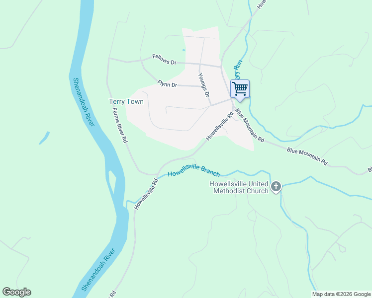 map of restaurants, bars, coffee shops, grocery stores, and more near 3091 Howellsville Road in Front Royal