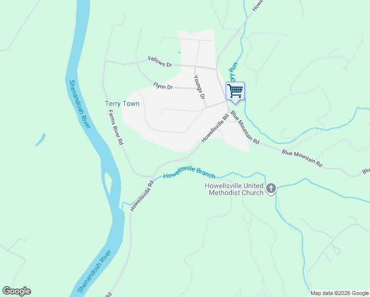 map of restaurants, bars, coffee shops, grocery stores, and more near 3091 Howellsville Road in Front Royal
