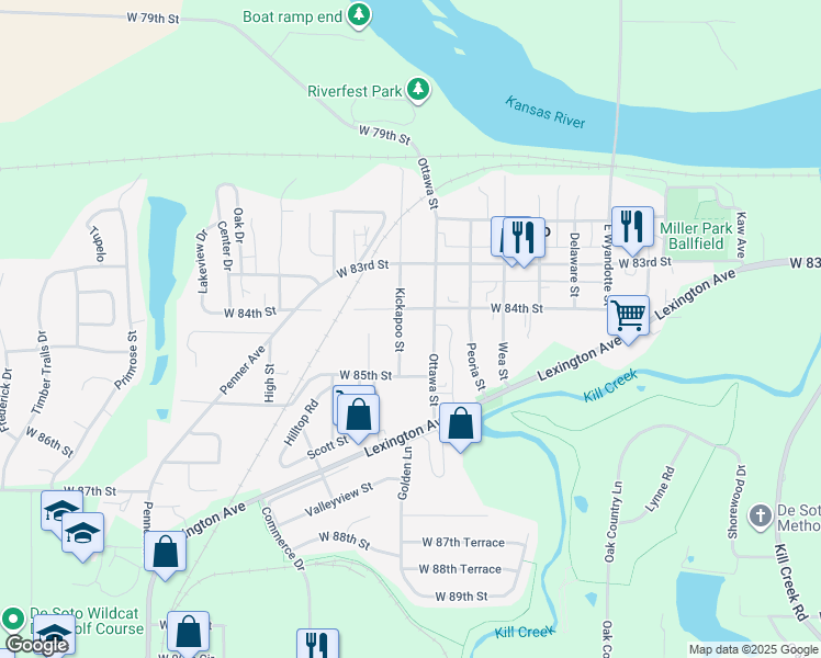 8405 Kickapoo Street, De Soto KS Walk Score