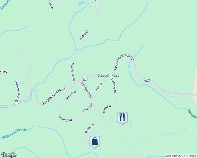 map of restaurants, bars, coffee shops, grocery stores, and more near 741 Gary Lane in Glenbrook