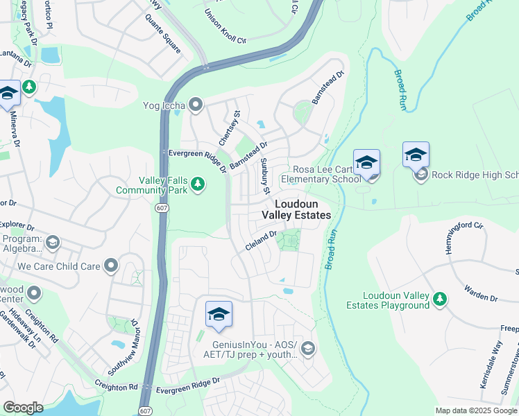 map of restaurants, bars, coffee shops, grocery stores, and more near 43181 Loudoun Reserve Drive in Ashburn