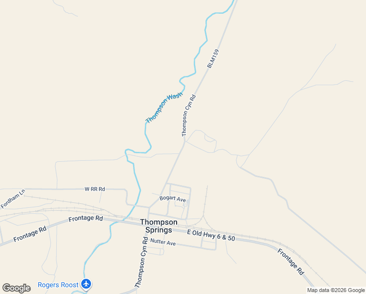 map of restaurants, bars, coffee shops, grocery stores, and more near 260 Sego Canyon Road in Thompson Springs