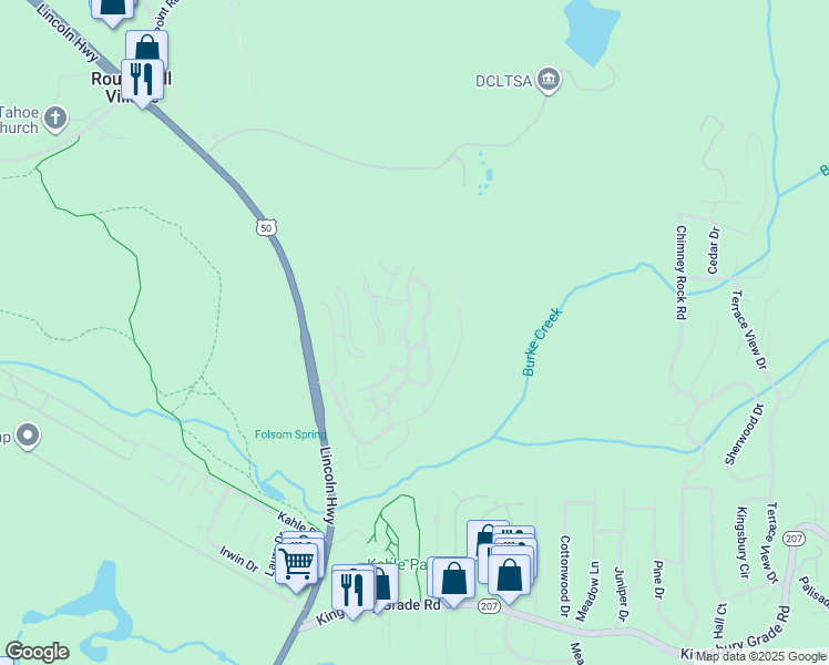 map of restaurants, bars, coffee shops, grocery stores, and more near 42 Burke Creek Circle in Zephyr Cove