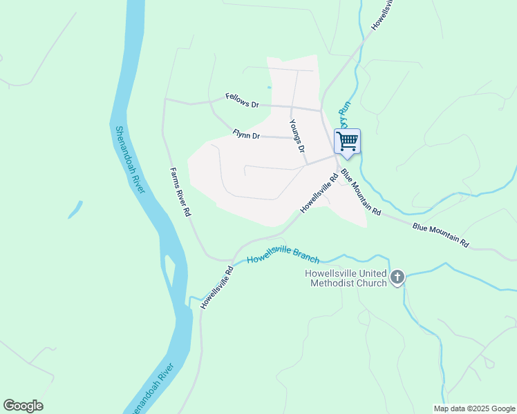 map of restaurants, bars, coffee shops, grocery stores, and more near 408 Youngs Drive in Front Royal