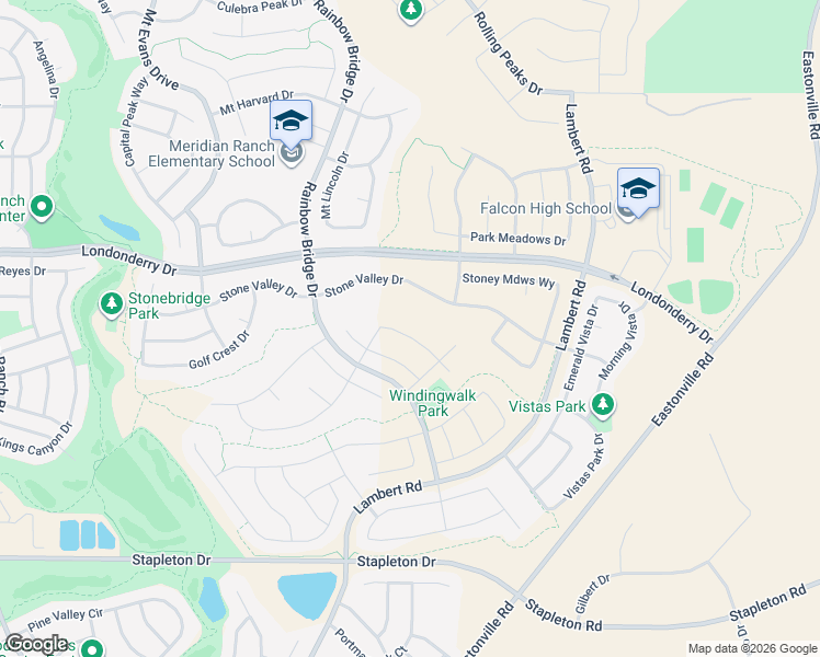 map of restaurants, bars, coffee shops, grocery stores, and more near 12955 Stone Valley Drive in Peyton