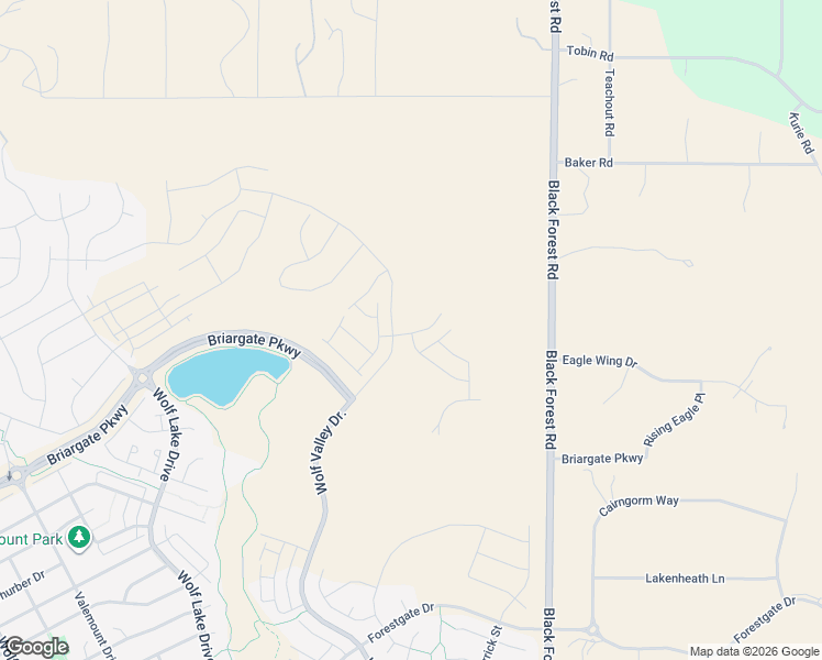 map of restaurants, bars, coffee shops, grocery stores, and more near 9940-10398 Black Forest Road in Colorado Springs