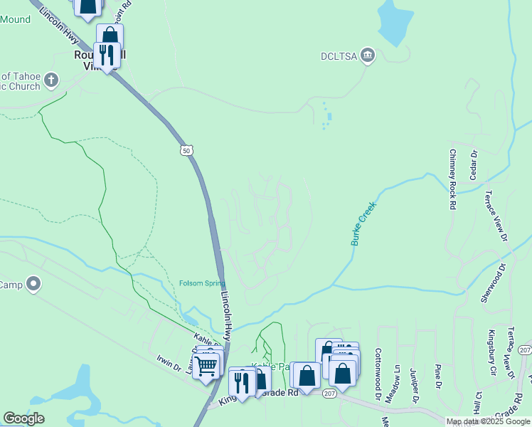 map of restaurants, bars, coffee shops, grocery stores, and more near 170 Squaw Lane in Glenbrook