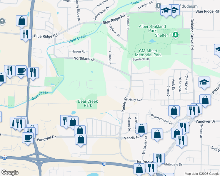 map of restaurants, bars, coffee shops, grocery stores, and more near 1602 Gypsy Moth Drive in Columbia