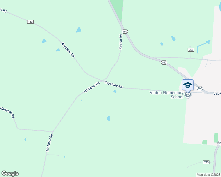 map of restaurants, bars, coffee shops, grocery stores, and more near 741 Keystone Road in Vinton
