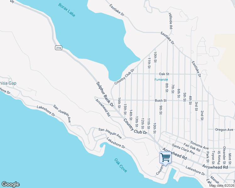 map of restaurants, bars, coffee shops, grocery stores, and more near 3111 16th Street in Clearlake