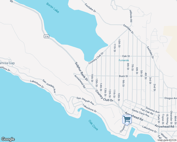 map of restaurants, bars, coffee shops, grocery stores, and more near 3150 Country Club Drive in Clearlake