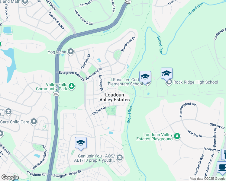 map of restaurants, bars, coffee shops, grocery stores, and more near 43241 Loudoun Reserve Drive in Ashburn