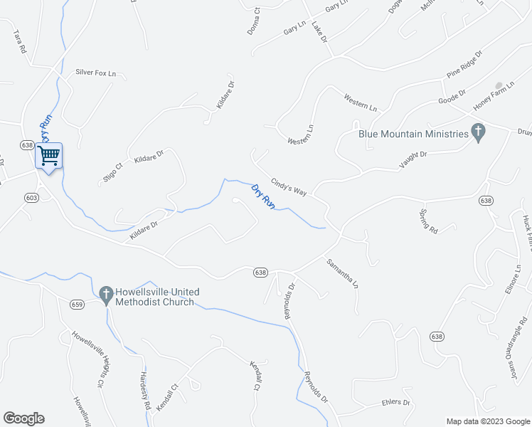 map of restaurants, bars, coffee shops, grocery stores, and more near 390 Hobbs Knob Road in Front Royal