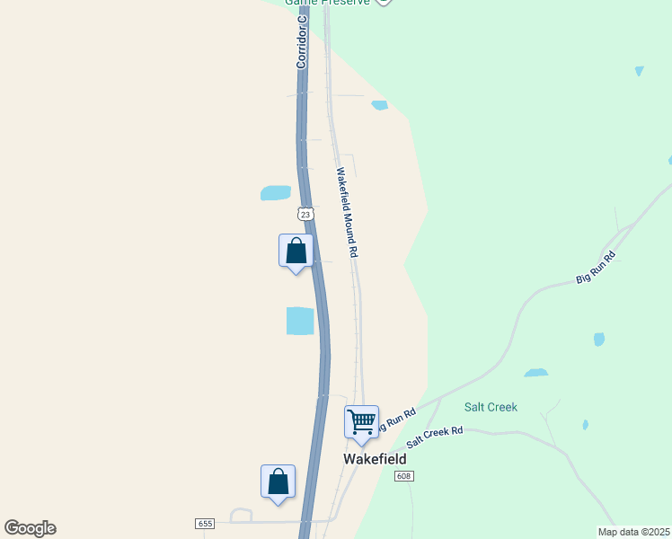 map of restaurants, bars, coffee shops, grocery stores, and more near 1444 U.S. 23 in Piketon