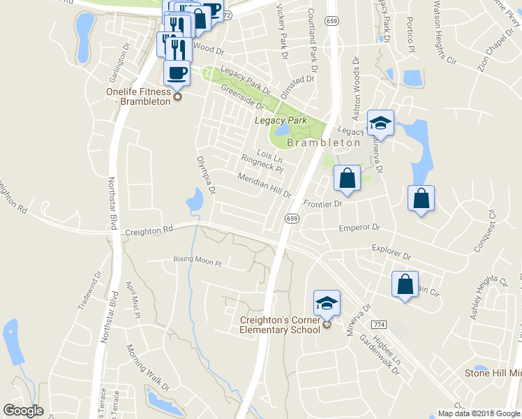 map of restaurants, bars, coffee shops, grocery stores, and more near 42484 Spring Splendor Dr in Ashburn