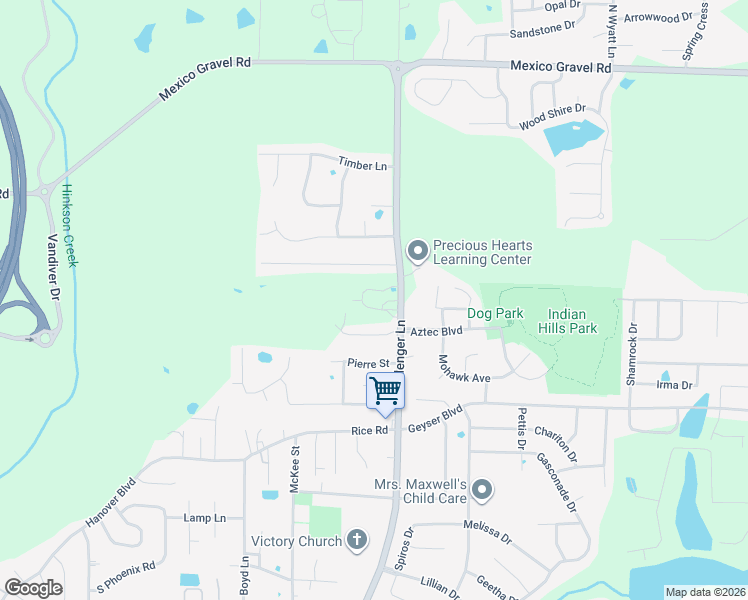map of restaurants, bars, coffee shops, grocery stores, and more near 2601 North Ballenger Lane in Columbia