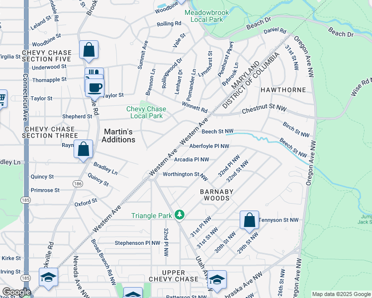 map of restaurants, bars, coffee shops, grocery stores, and more near 3292 Aberfoyle Place Northwest in Washington