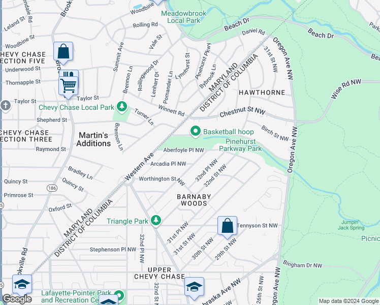 map of restaurants, bars, coffee shops, grocery stores, and more near 3258 Aberfoyle Place Northwest in Washington
