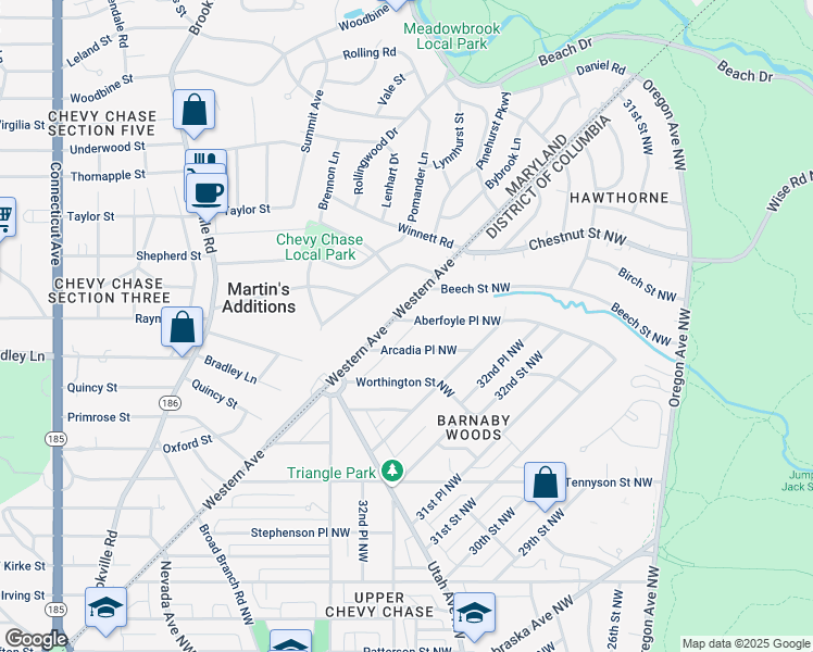 map of restaurants, bars, coffee shops, grocery stores, and more near 3292 Aberfoyle Place Northwest in Washington