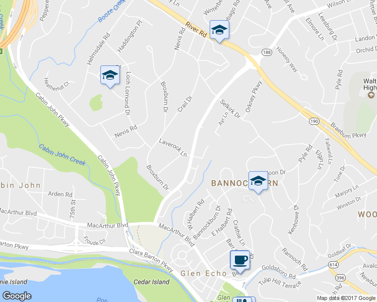 map of restaurants, bars, coffee shops, grocery stores, and more near 7017 Wilson Lane in Bethesda