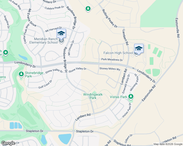 map of restaurants, bars, coffee shops, grocery stores, and more near 12955 Stone Valley Drive in Peyton