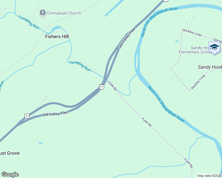 map of restaurants, bars, coffee shops, grocery stores, and more near 84 Funk Road in Strasburg