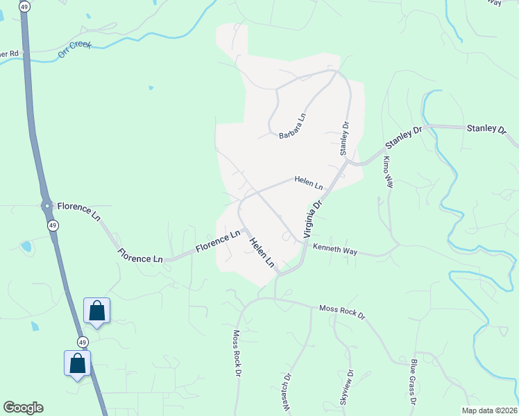 map of restaurants, bars, coffee shops, grocery stores, and more near 6263 Kenneth Way in Auburn