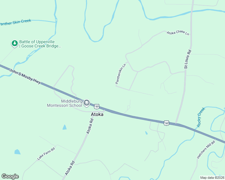 map of restaurants, bars, coffee shops, grocery stores, and more near 23117 Pantherskin Lane in Middleburg