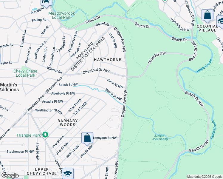 map of restaurants, bars, coffee shops, grocery stores, and more near 3039 Beech Street Northwest in Washington