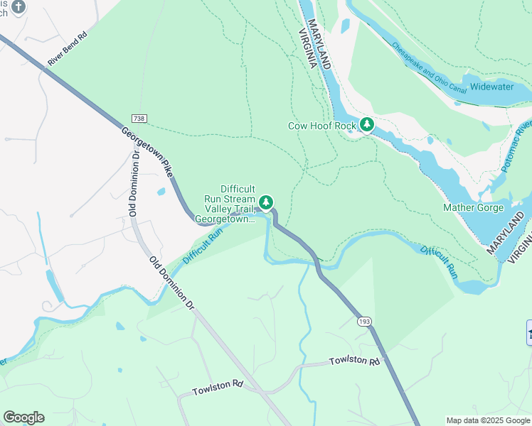 map of restaurants, bars, coffee shops, grocery stores, and more near 8801 Georgetown Pike in McLean