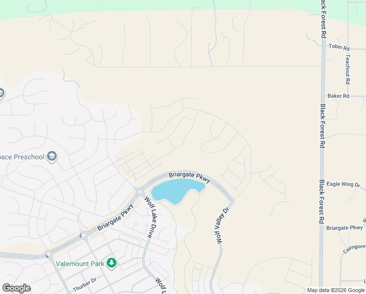map of restaurants, bars, coffee shops, grocery stores, and more near 6169 Old Ranch Road in Colorado Springs