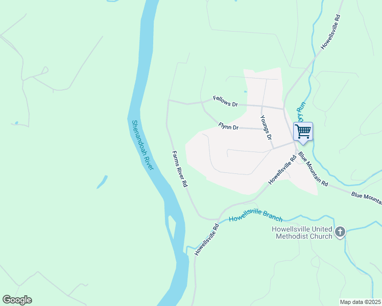 map of restaurants, bars, coffee shops, grocery stores, and more near 378 Farms River Road in Front Royal