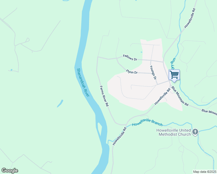 map of restaurants, bars, coffee shops, grocery stores, and more near 378 Farms River Road in Front Royal