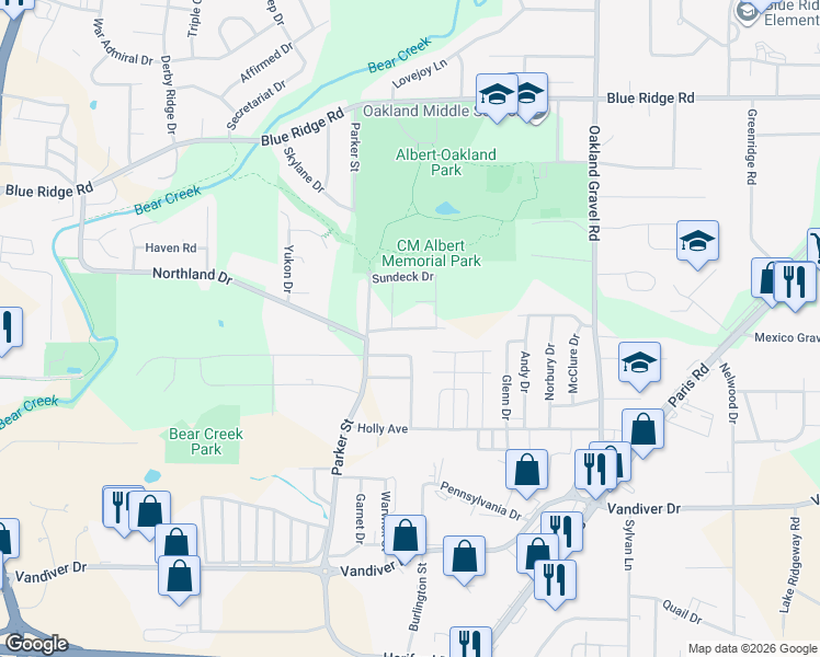 map of restaurants, bars, coffee shops, grocery stores, and more near 1901 Weatherwood Avenue in Columbia